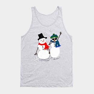 Funny Dabbing Snowman Gift Products, Grumpy Snow Friend Christmas & Winter Fun Gifts Tank Top